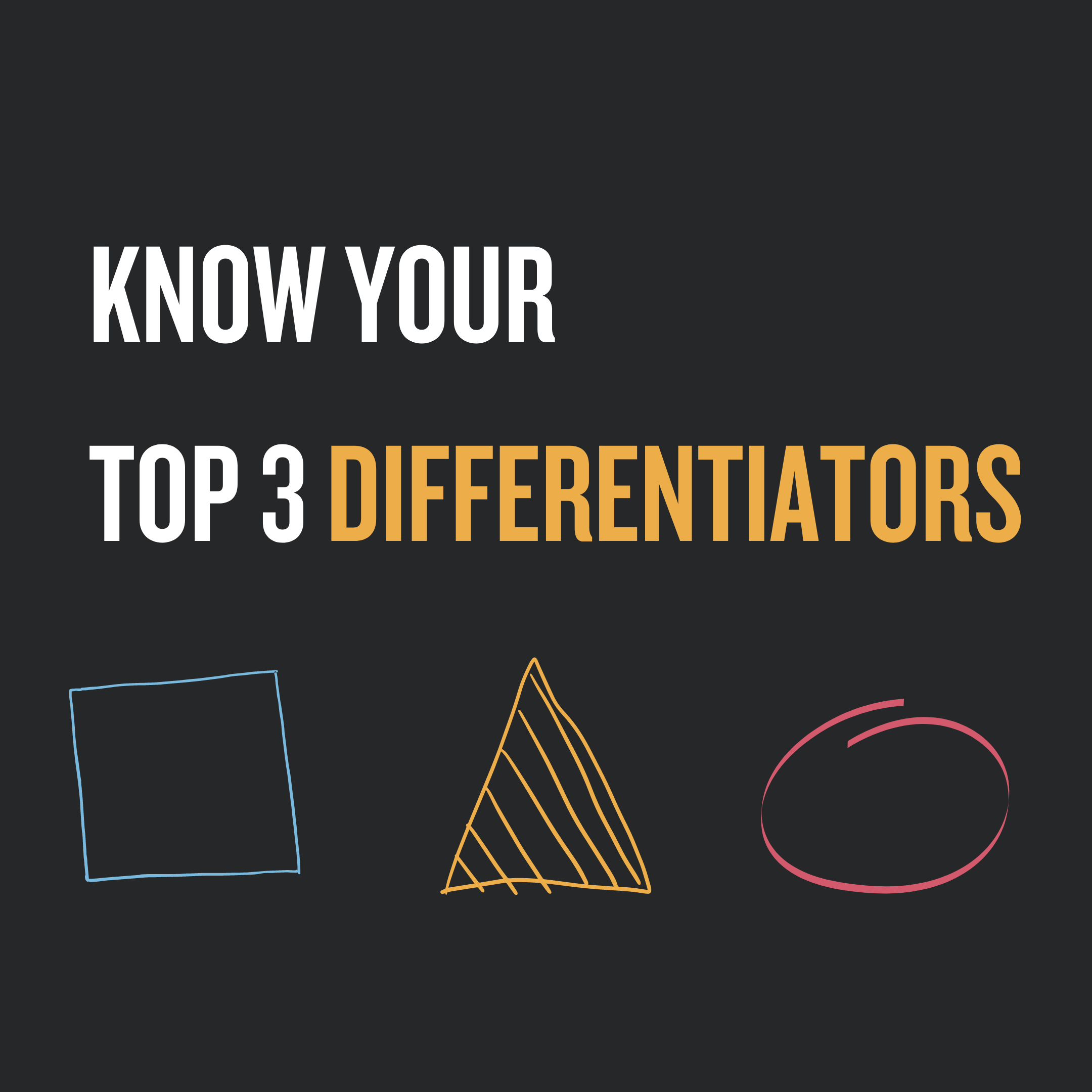 Know Your Top 3 Differentiators
